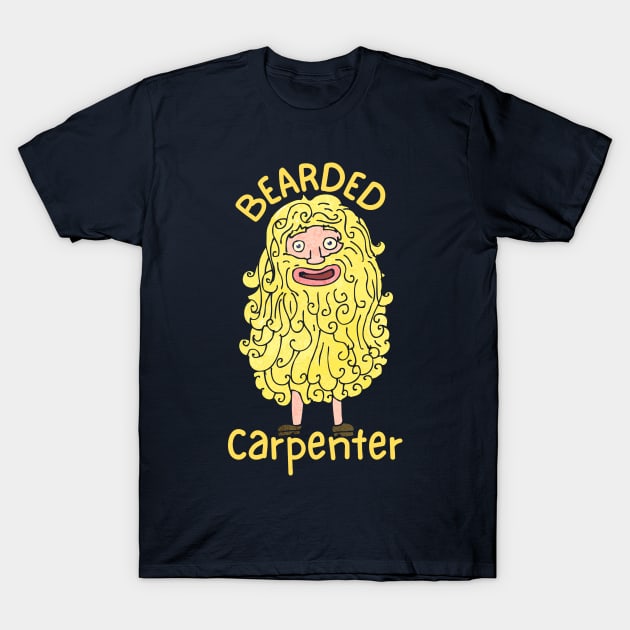 Yellow Bearded Carpenter T-Shirt by casualism